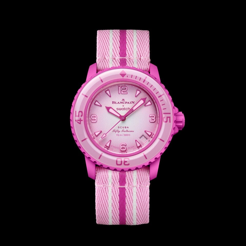 PINK OCEAN: Bioceramic Scuba Fifty Fathoms Collection