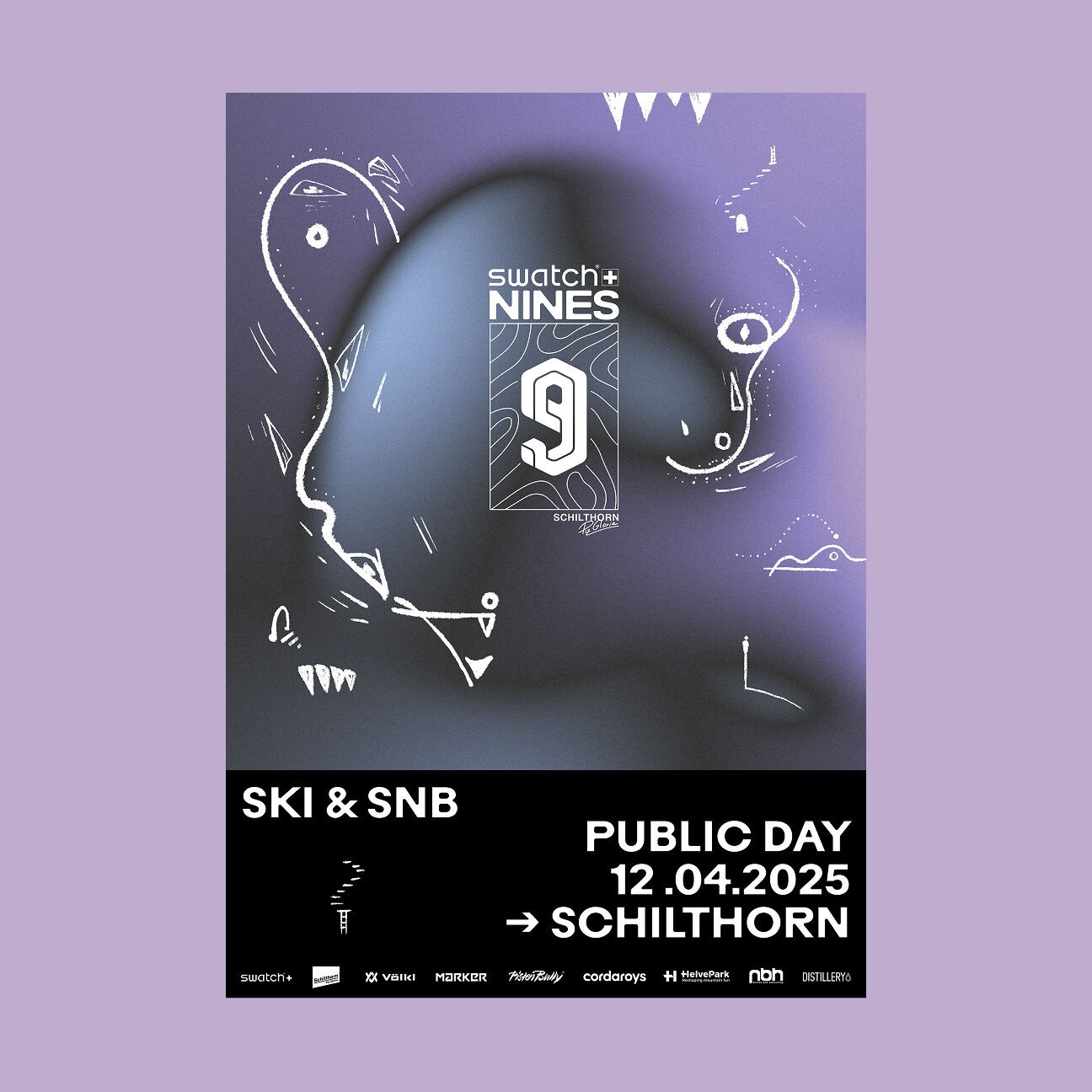 Swatch Nines Snow poster